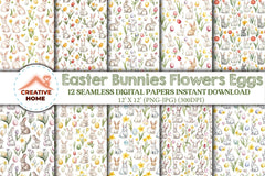 Easter Bunnies & Eggs Clipart Bundle - CraftNest - Digital Crafting and Art