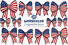 Coquette Bow 4th July Clipart Bundle - CraftNest - Digital Crafting and Art