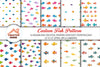 Cartoon Fish Pattern Clipart Bundle