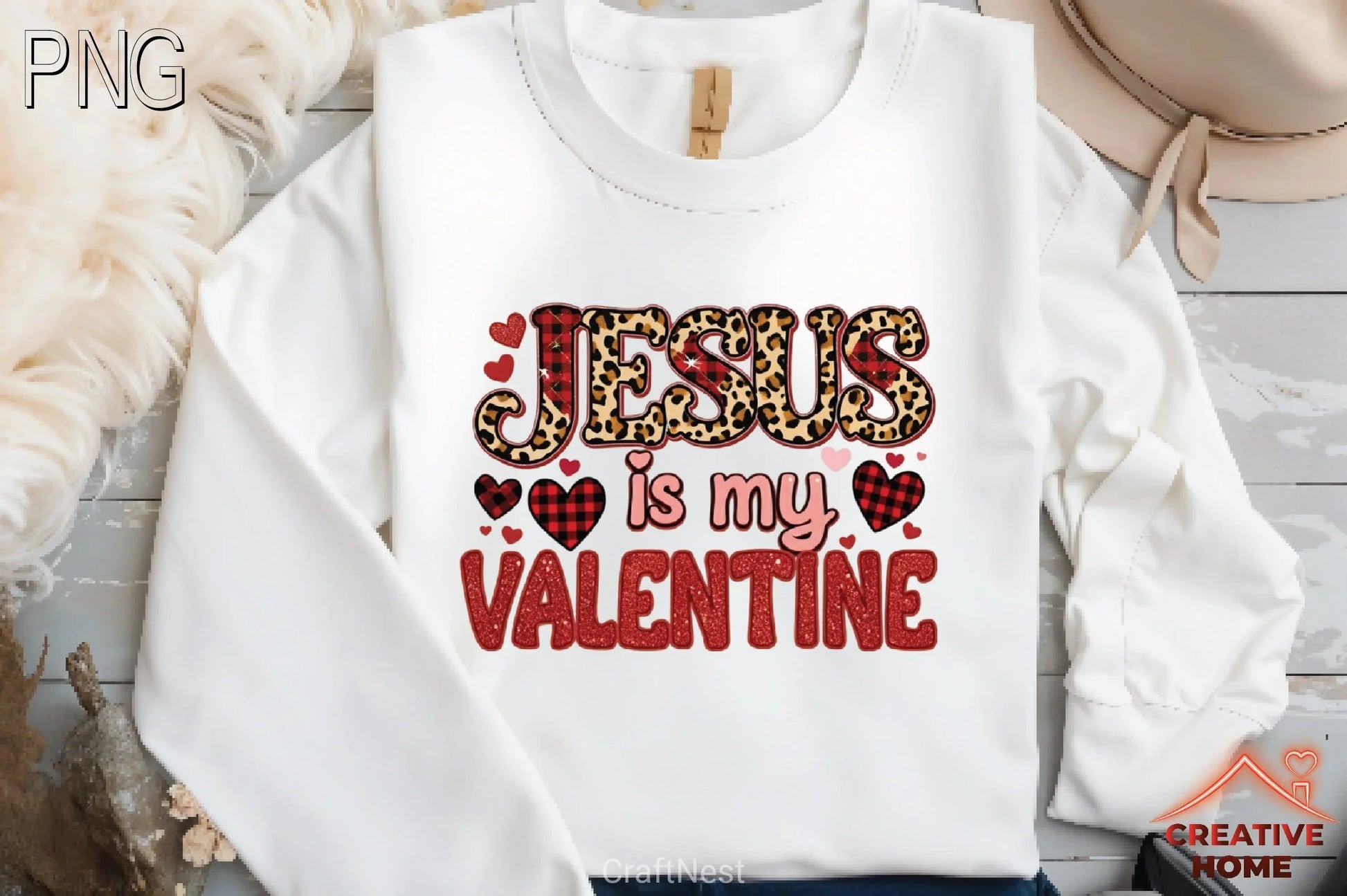 Jesus Valentine Sweatshirt Clipart Bundle - CraftNest - Digital Crafting and Art