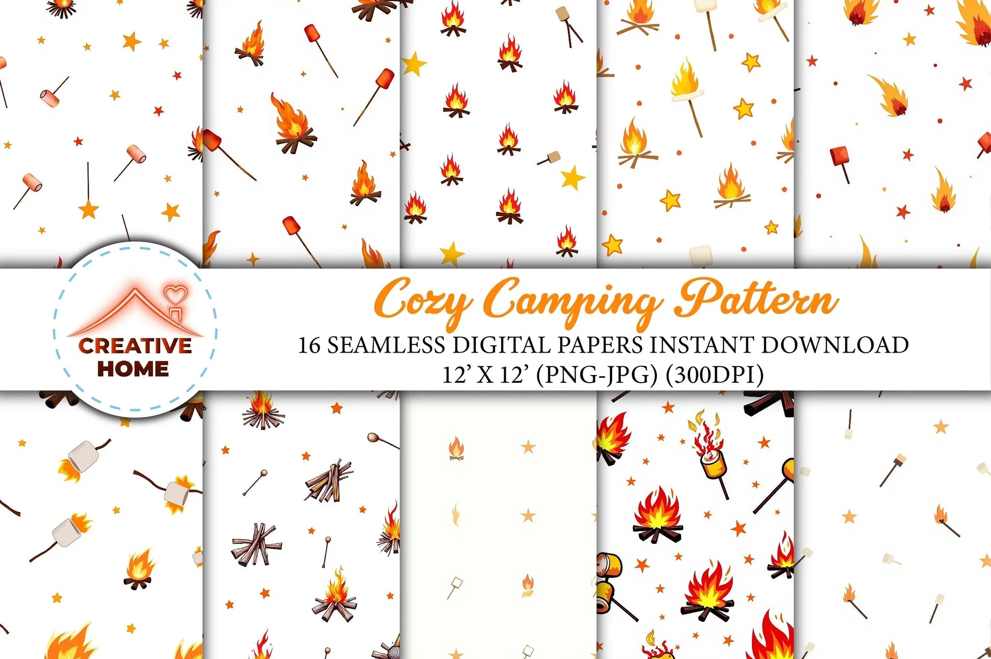 Cozy Camping Clipart Bundle - CraftNest - Digital Crafting and Art