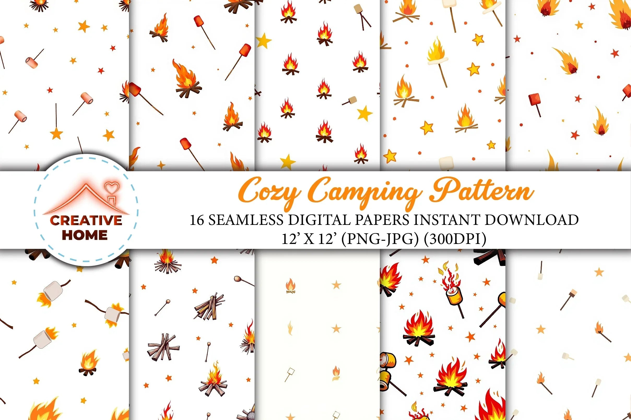 Cozy Camping Clipart Bundle - CraftNest - Digital Crafting and Art