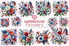 4th of July Flowers Clipart Bundle