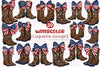 Coquette Cowgirl 4th July Clipart Bundle