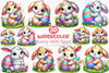 Easter Bunny & Eggs Clipart Bundle