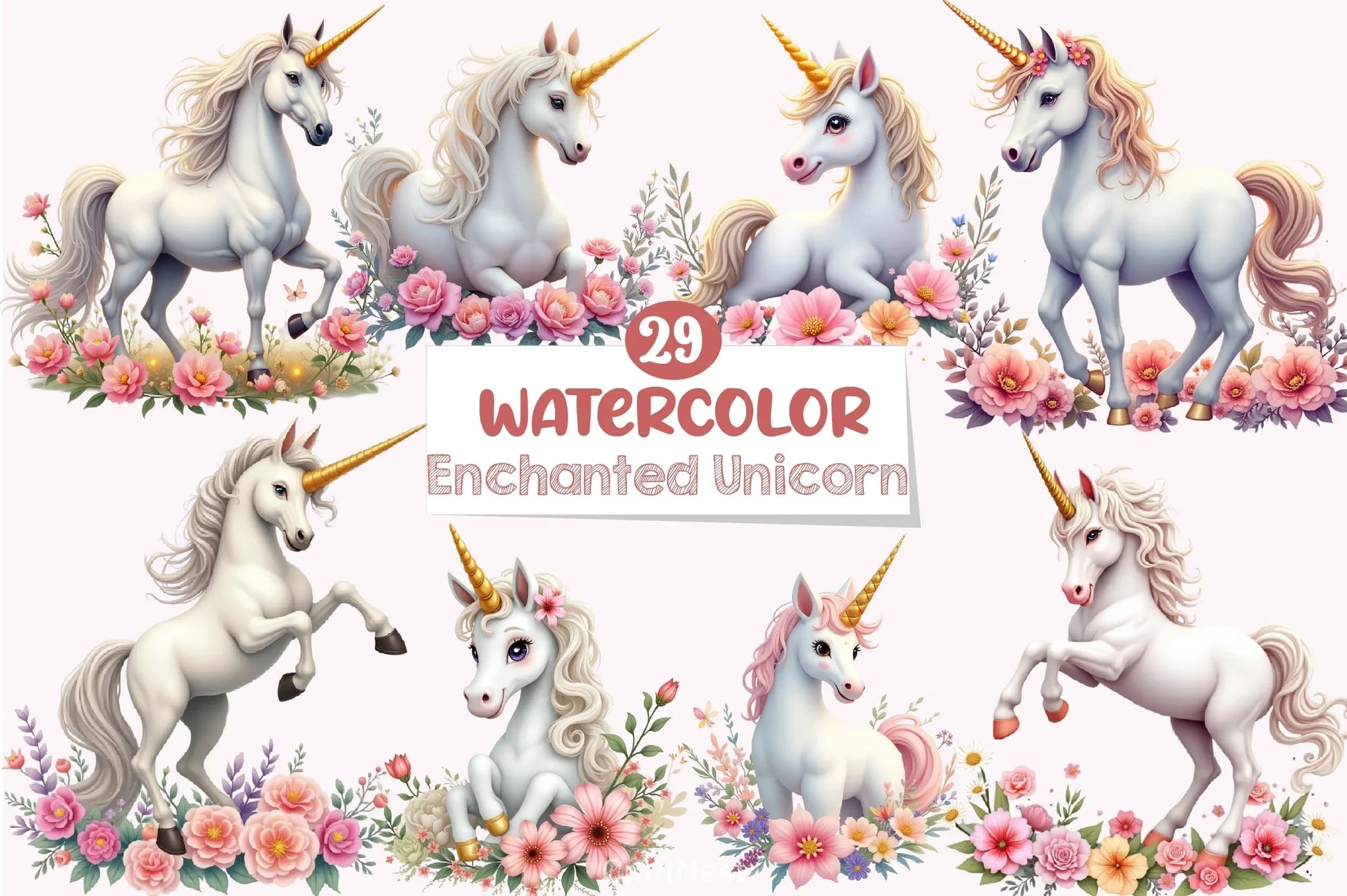 Enchanted Unicorn Clipart Bundle - CraftNest - Digital Crafting and Art
