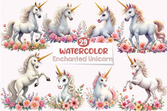 Enchanted Unicorn Clipart Bundle - CraftNest - Digital Crafting and Art