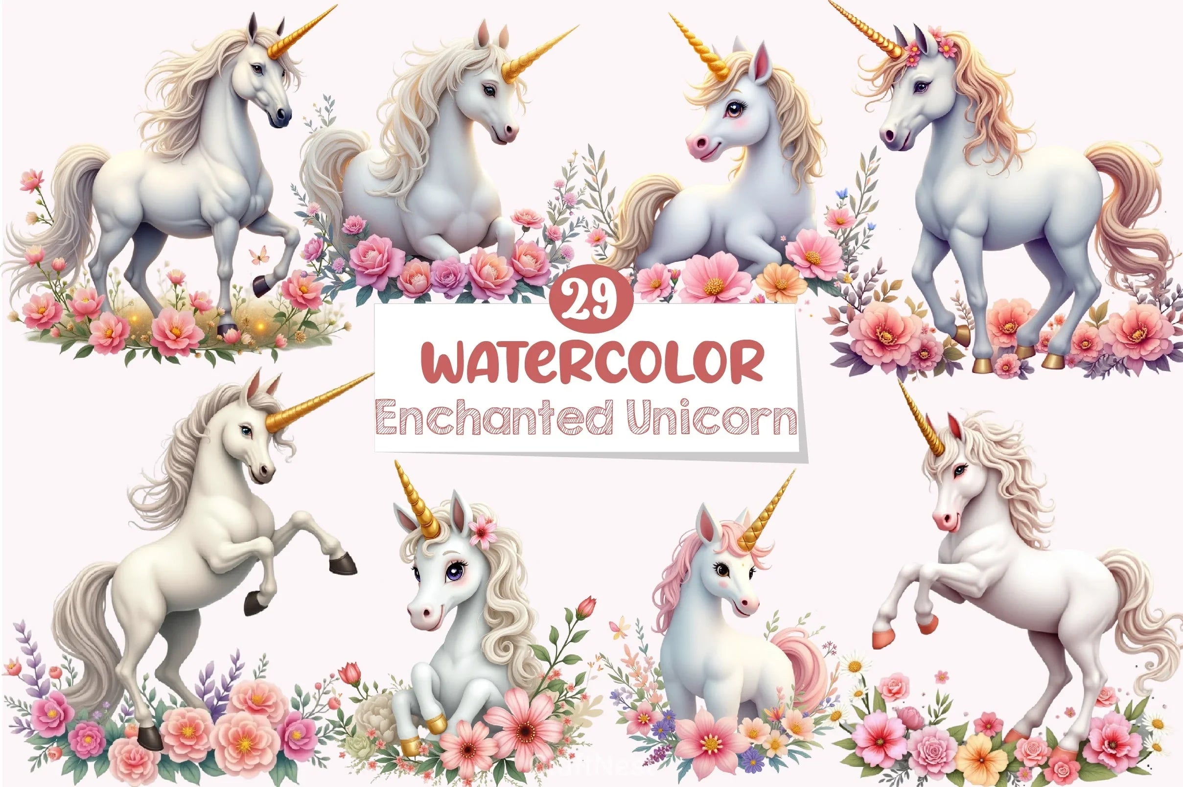 Enchanted Unicorn Clipart Bundle - CraftNest - Digital Crafting and Art