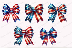 4th of July Bow Ribbon Clipart Bundle - CraftNest - Digital Crafting and Art