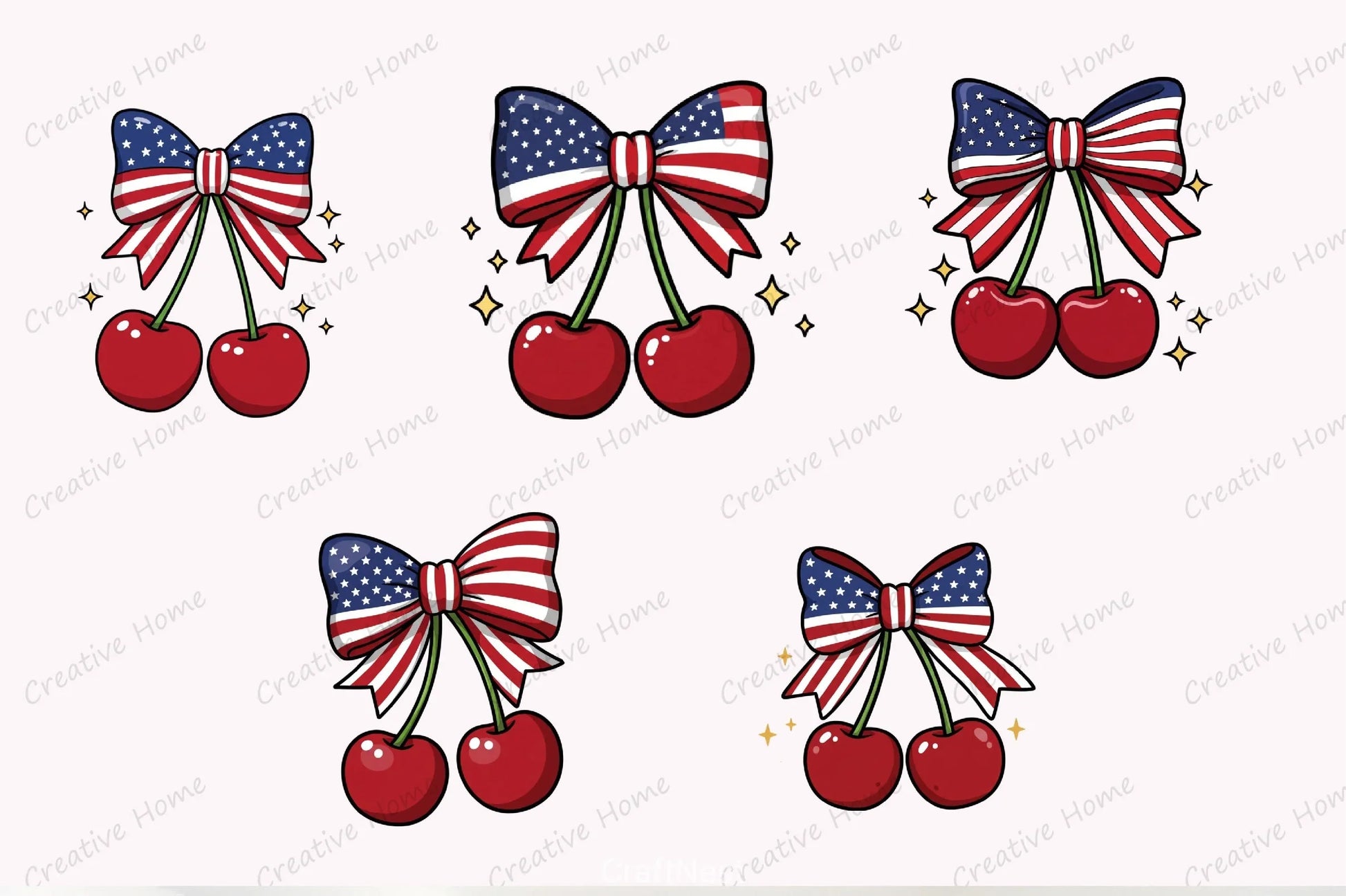 Coquette July 4th Clipart Bundle - CraftNest - Digital Crafting and Art