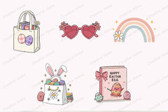 Groovy Easter Bookish Clipart Bundle - CraftNest - Digital Crafting and Art