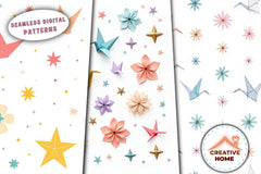 Geometric Cranes & Stars Clipart Bundle - CraftNest - Digital Crafting and Art