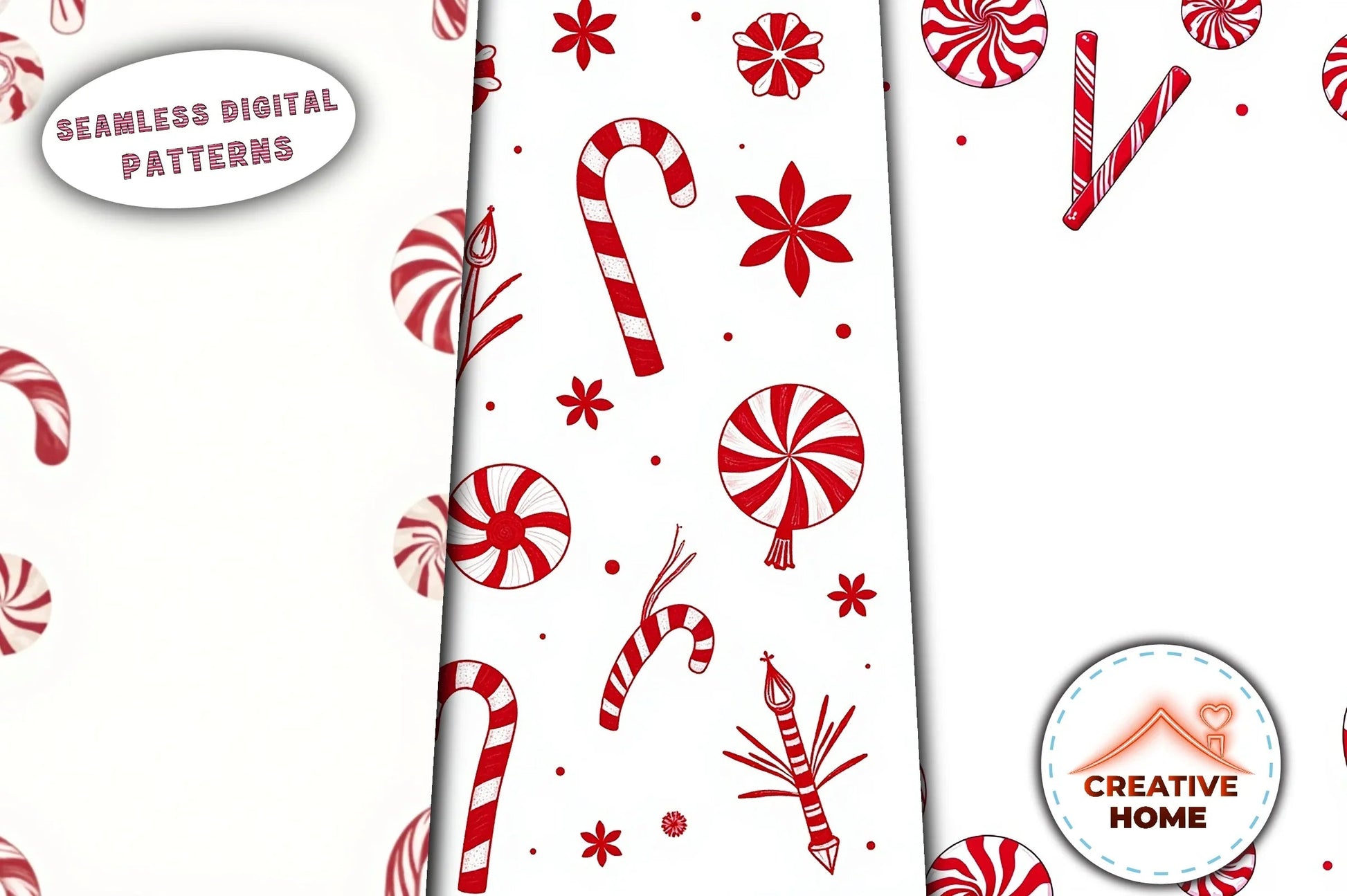 Festive Candy Cane Clipart Bundle - CraftNest - Digital Crafting and Art