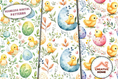 Easter Chicks Eggs Flowers Clipart Bundle - CraftNest - Digital Crafting and Art