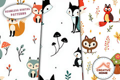 Hand Drawn Animal Pattern Clipart Bundle - CraftNest - Digital Crafting and Art