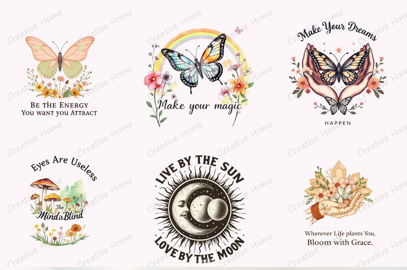 Boho Mystical Clipart Bundle - CraftNest - Digital Crafting and Art