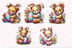 Easter Teddy Bear Clipart Bundle - CraftNest - Digital Crafting and Art