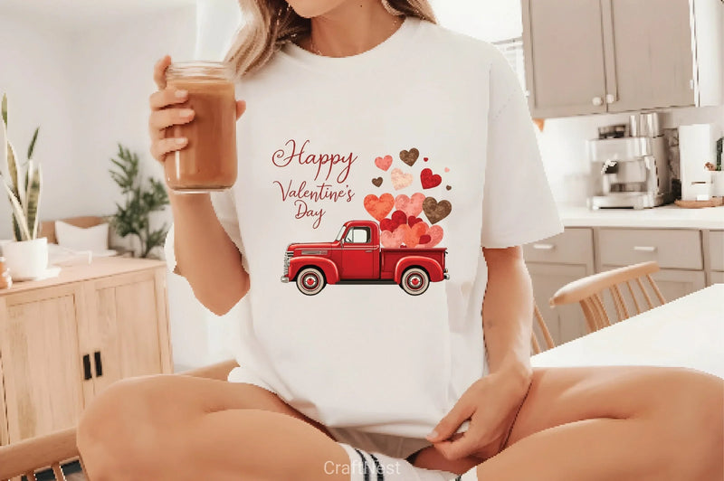 Valentine's Day Truck Hearts Clipart Bundle - CraftNest - Digital Crafting and Art