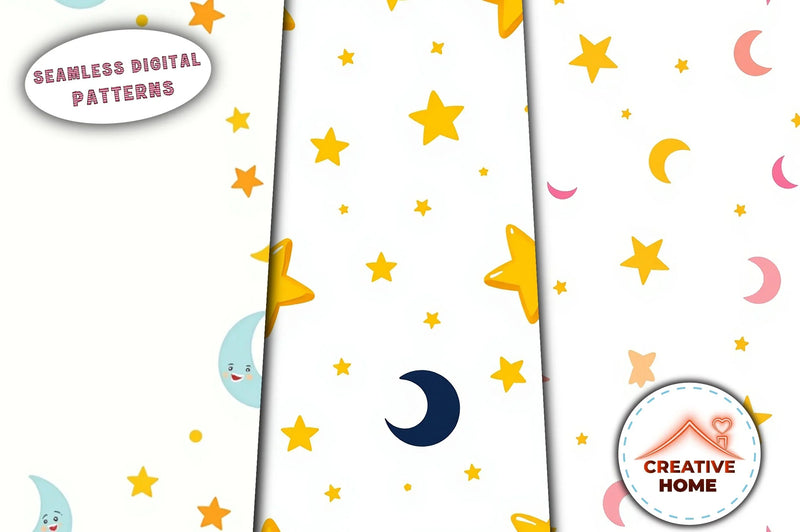 Cartoon Stars & Moons Clipart Bundle - CraftNest - Digital Crafting and Art