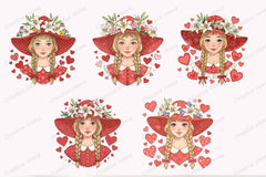 Girl Heart Clipart Bundle - CraftNest - Digital Crafting and Art