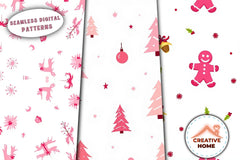 Minimalist Pink Christmas Clipart Bundle - CraftNest - Digital Crafting and Art