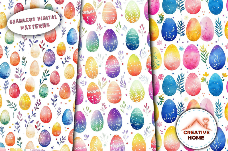 Easter Eggs Pattern Clipart Bundle 1 - CraftNest - Digital Crafting and Art