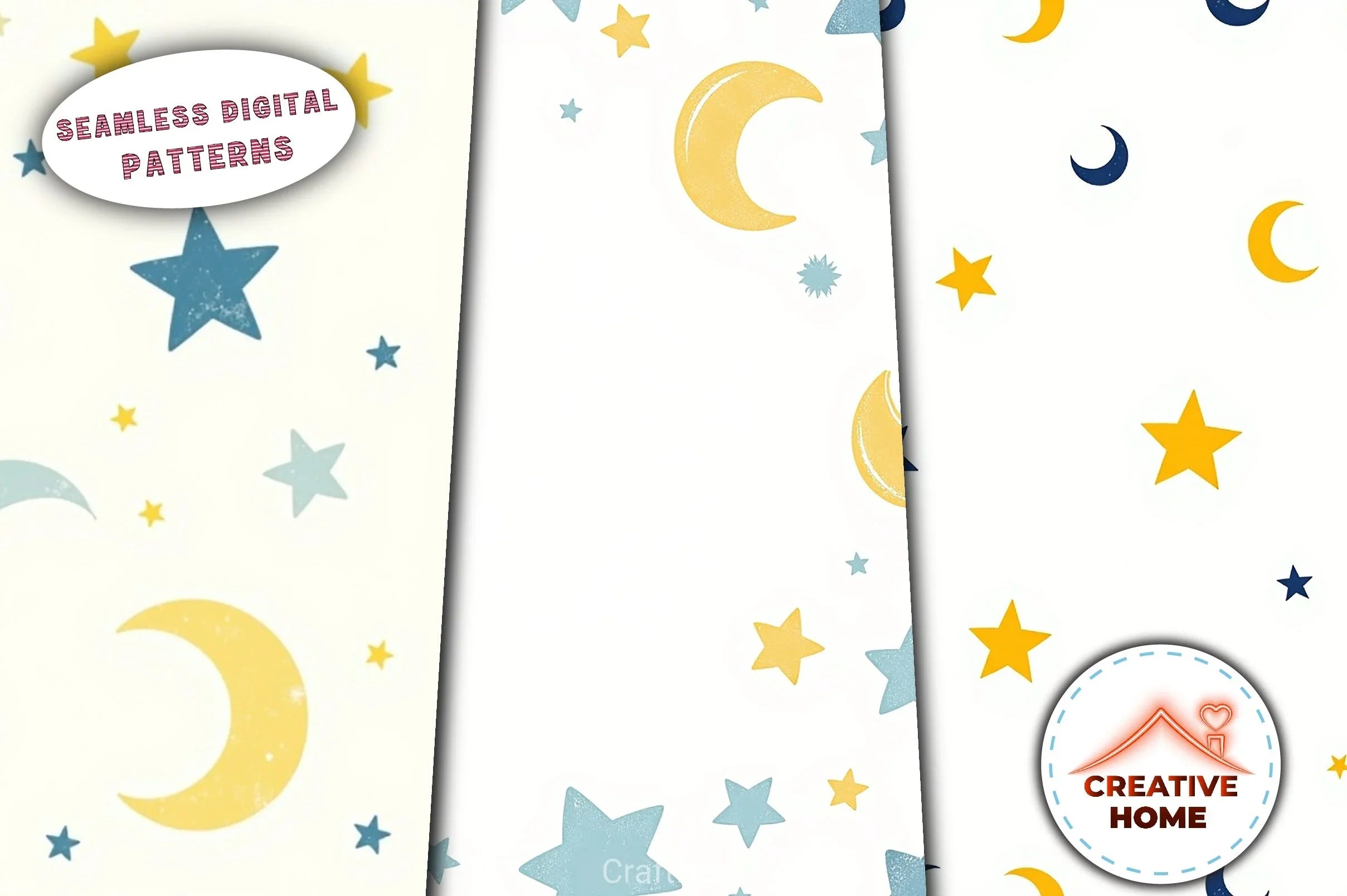 Cartoon Stars & Moons Clipart Bundle 1 - CraftNest - Digital Crafting and Art