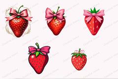 Valentine Strawberry Clipart Bundle - CraftNest - Digital Crafting and Art