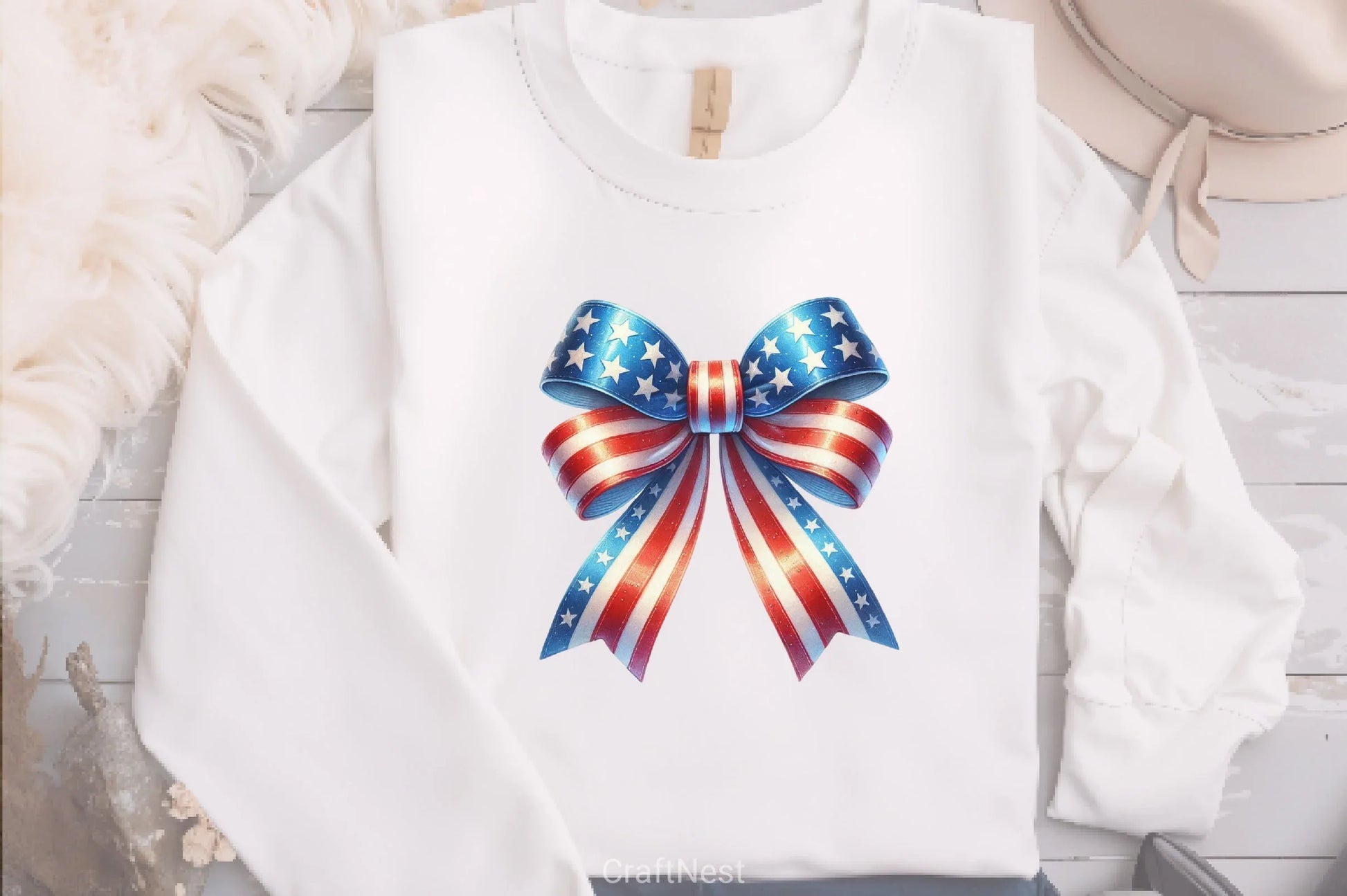 4th of July Bow Ribbon Clipart Bundle - CraftNest - Digital Crafting and Art