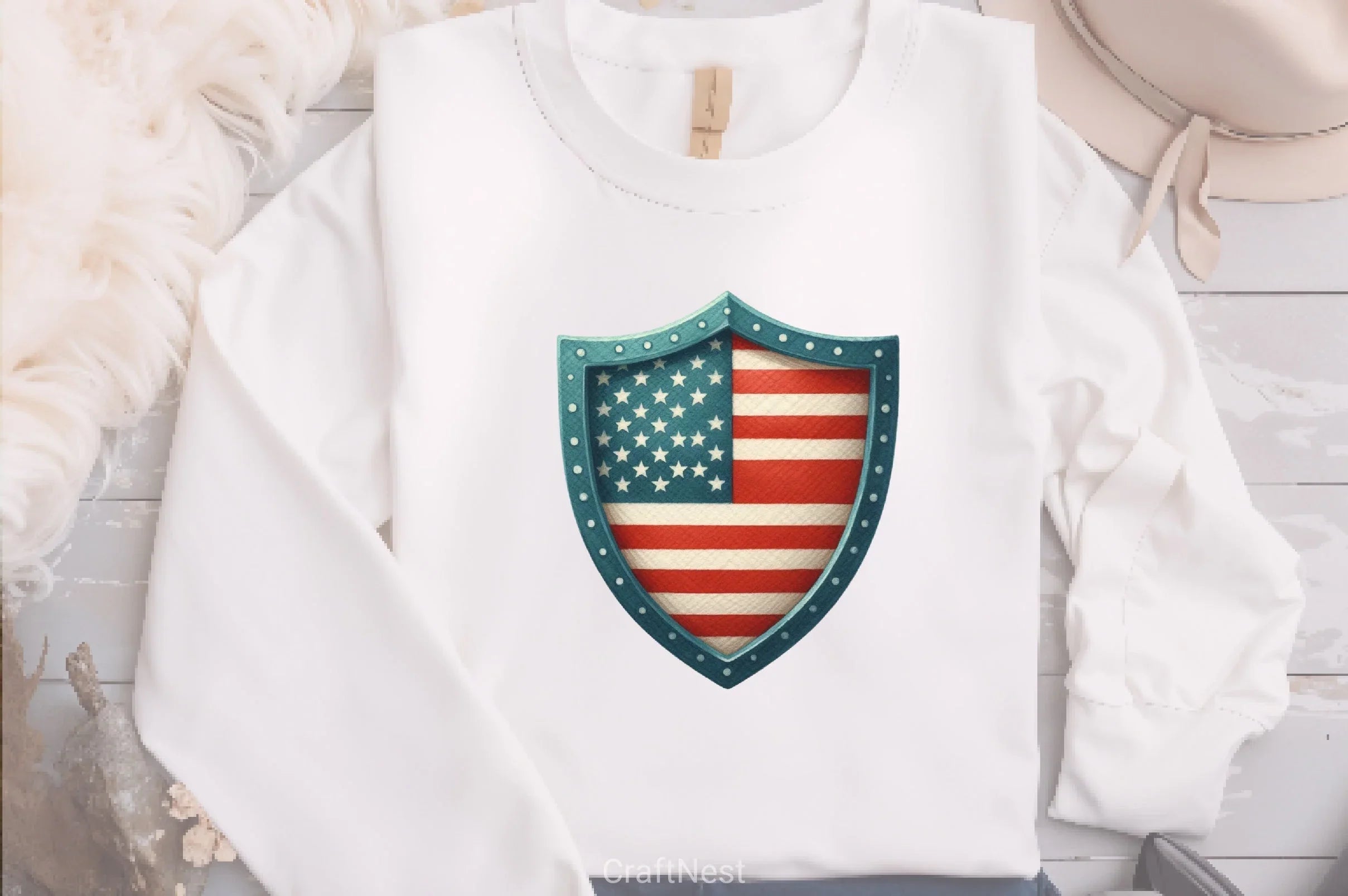 American Flag Shield Clipart Bundle - CraftNest - Digital Crafting and Art