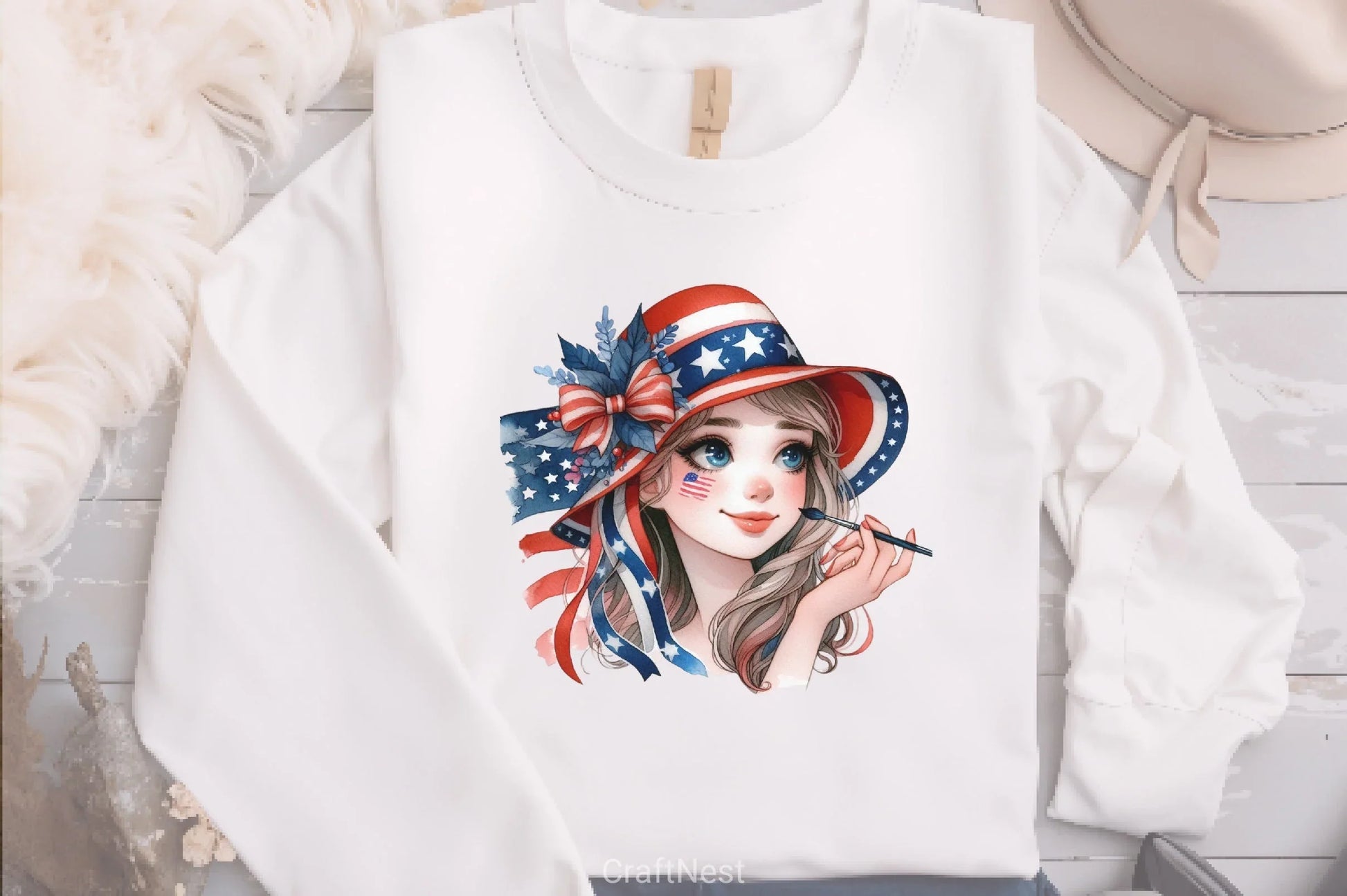 4th of July Girl Clipart Bundle - CraftNest - Digital Crafting and Art