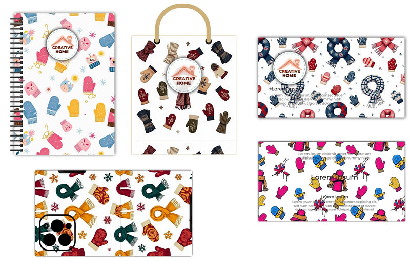 Cozy Scarves & Mittens Clipart Bundle - CraftNest - Digital Crafting and Art