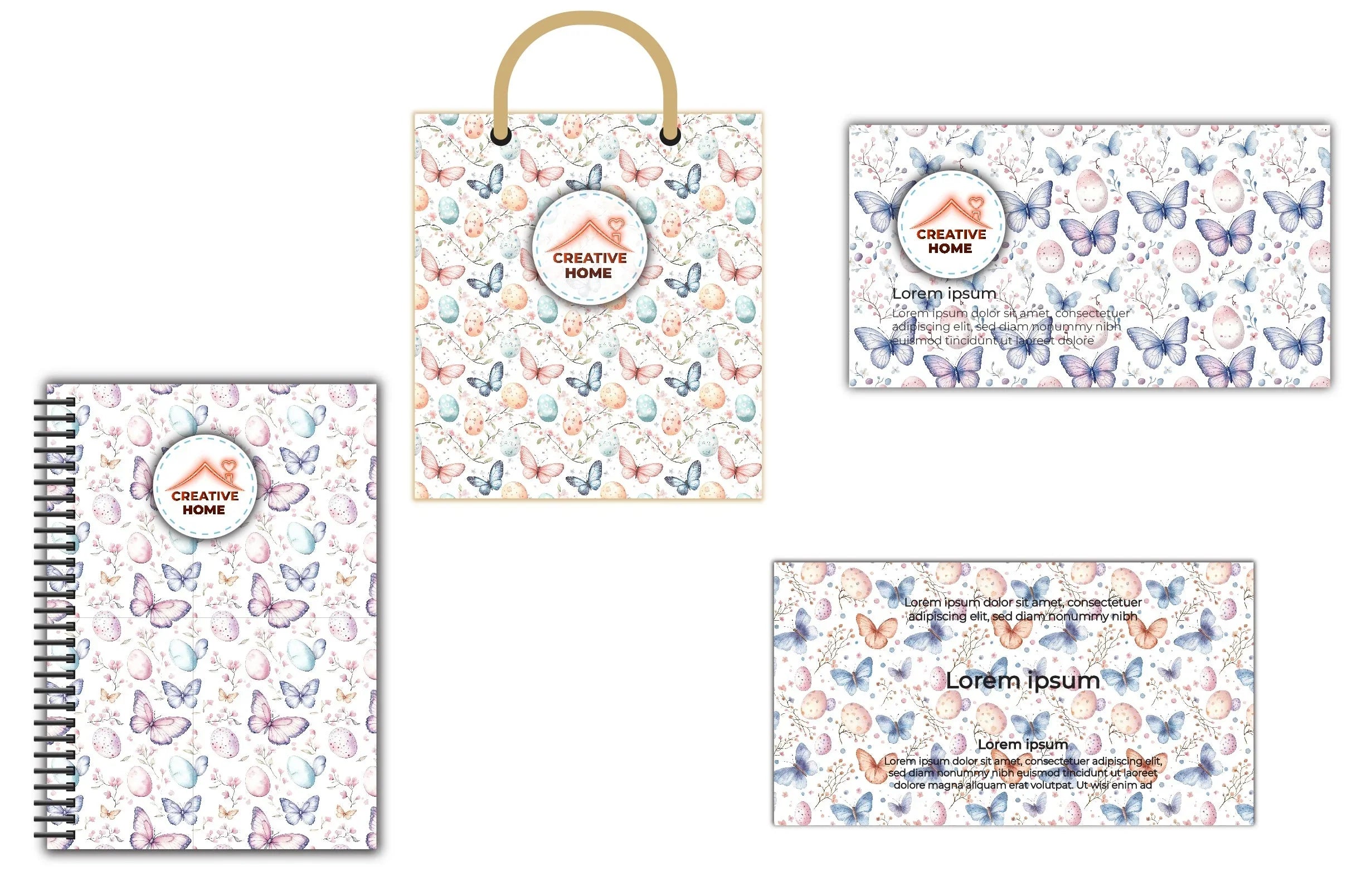 Easter Butterflies Eggs Blossoms Clipart Bundle - CraftNest - Digital Crafting and Art