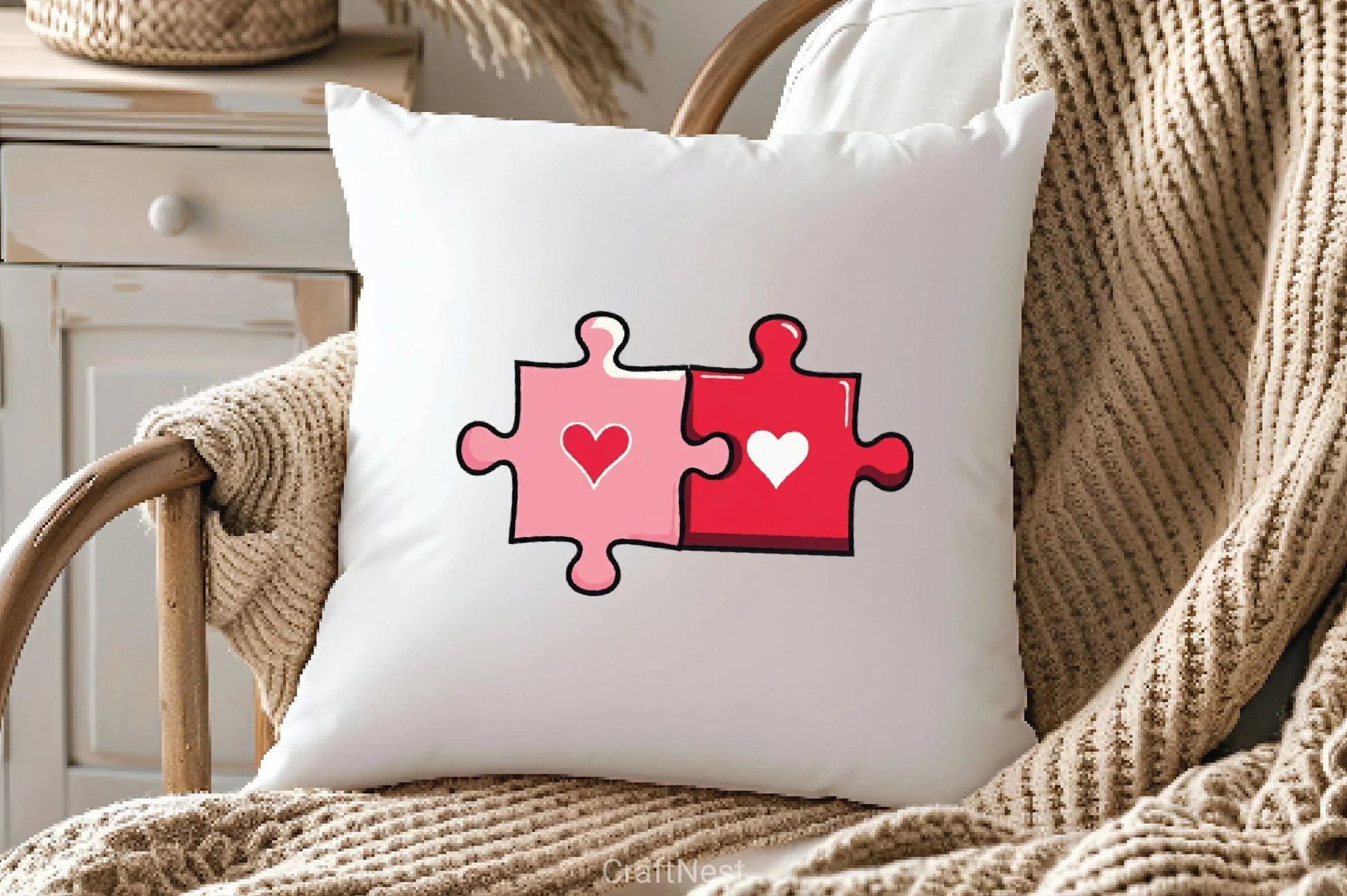 Heart Puzzle Valentine Clipart Bundle - CraftNest - Digital Crafting and Art