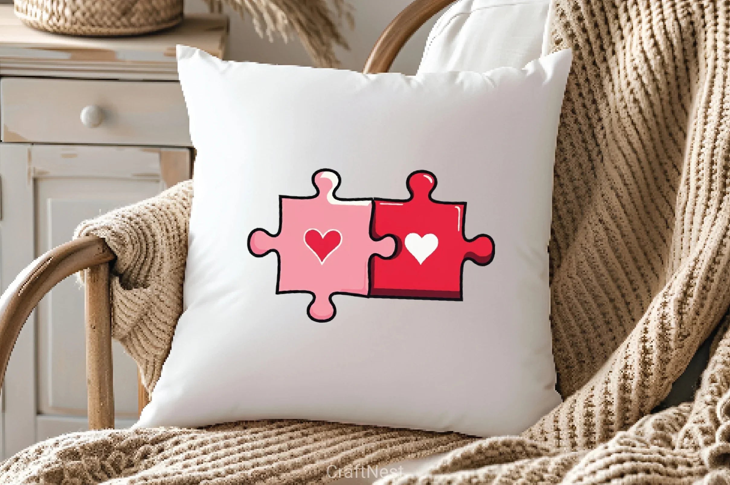 Heart Puzzle Valentine Clipart Bundle - CraftNest - Digital Crafting and Art