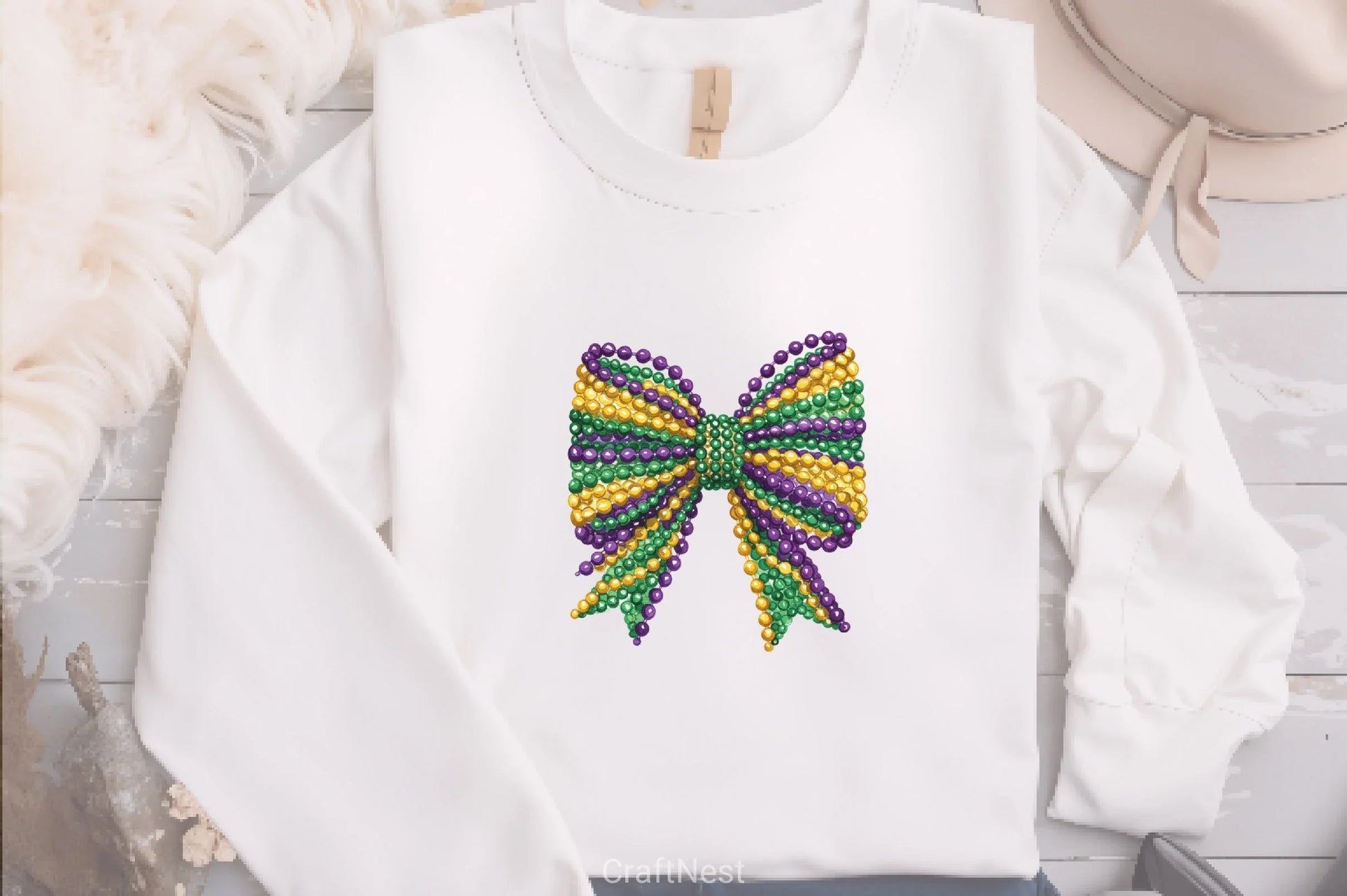 Mardi Gras Coquette Bow Clipart Bundle 6 - CraftNest - Digital Crafting and Art