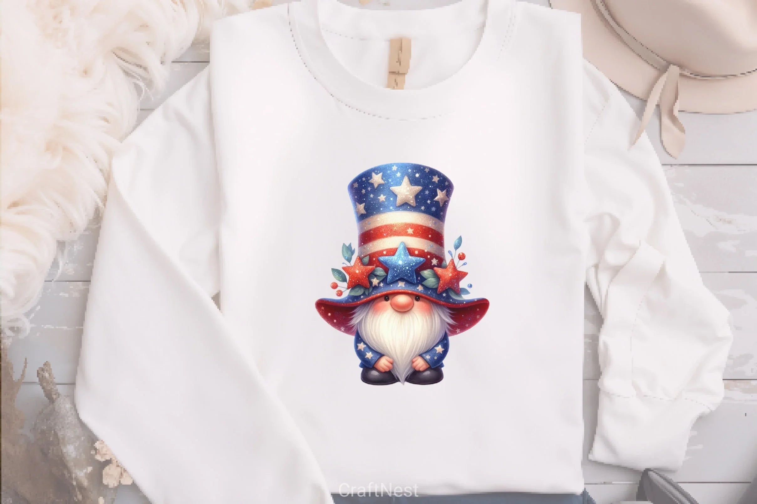 4th of July Gnome Clipart Bundle - CraftNest - Digital Crafting and Art