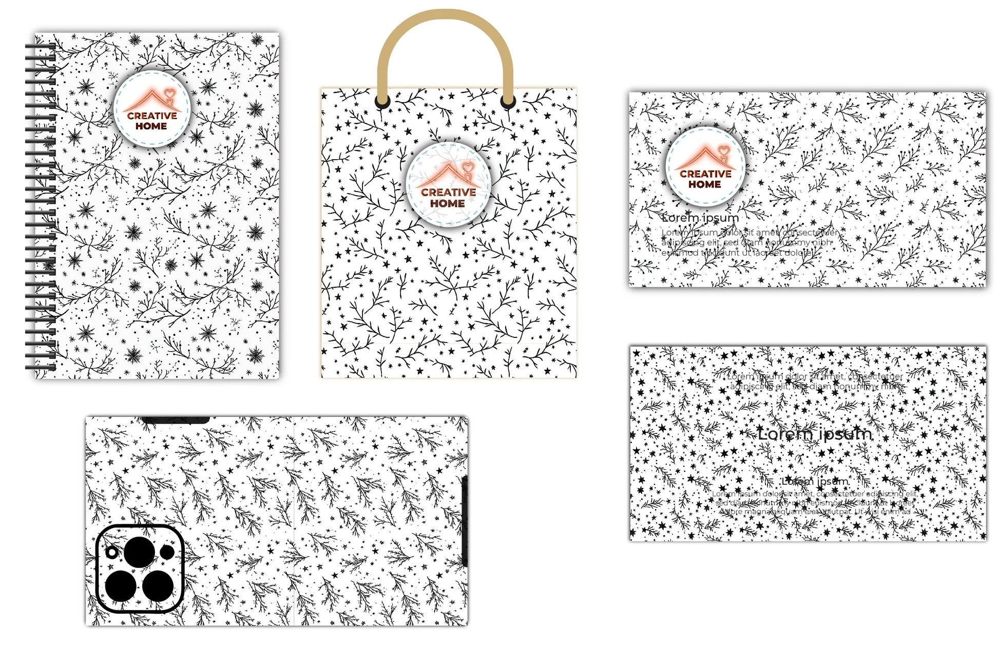 Christmas Stars & Twigs Clipart Bundle - CraftNest - Digital Crafting and Art
