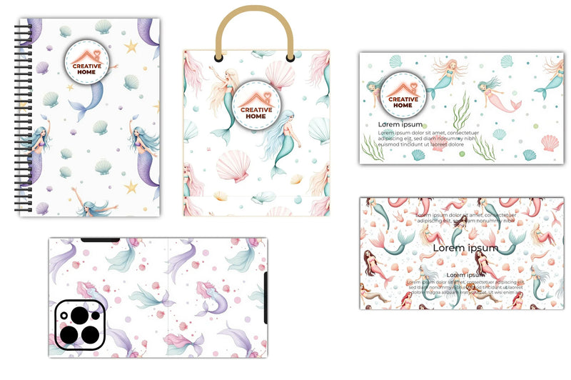 Magical Underwater Pattern Clipart Bundle - CraftNest - Digital Crafting and Art