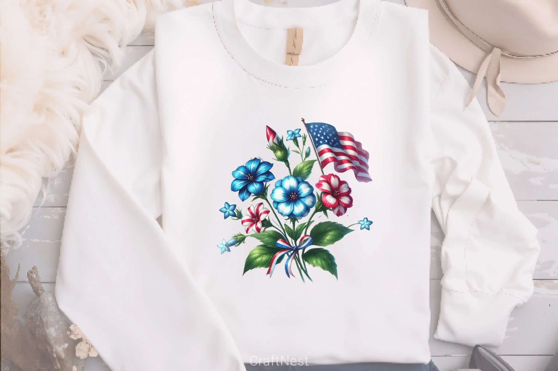 4th of July Flowers Clipart Bundle 5 - CraftNest - Digital Crafting and Art