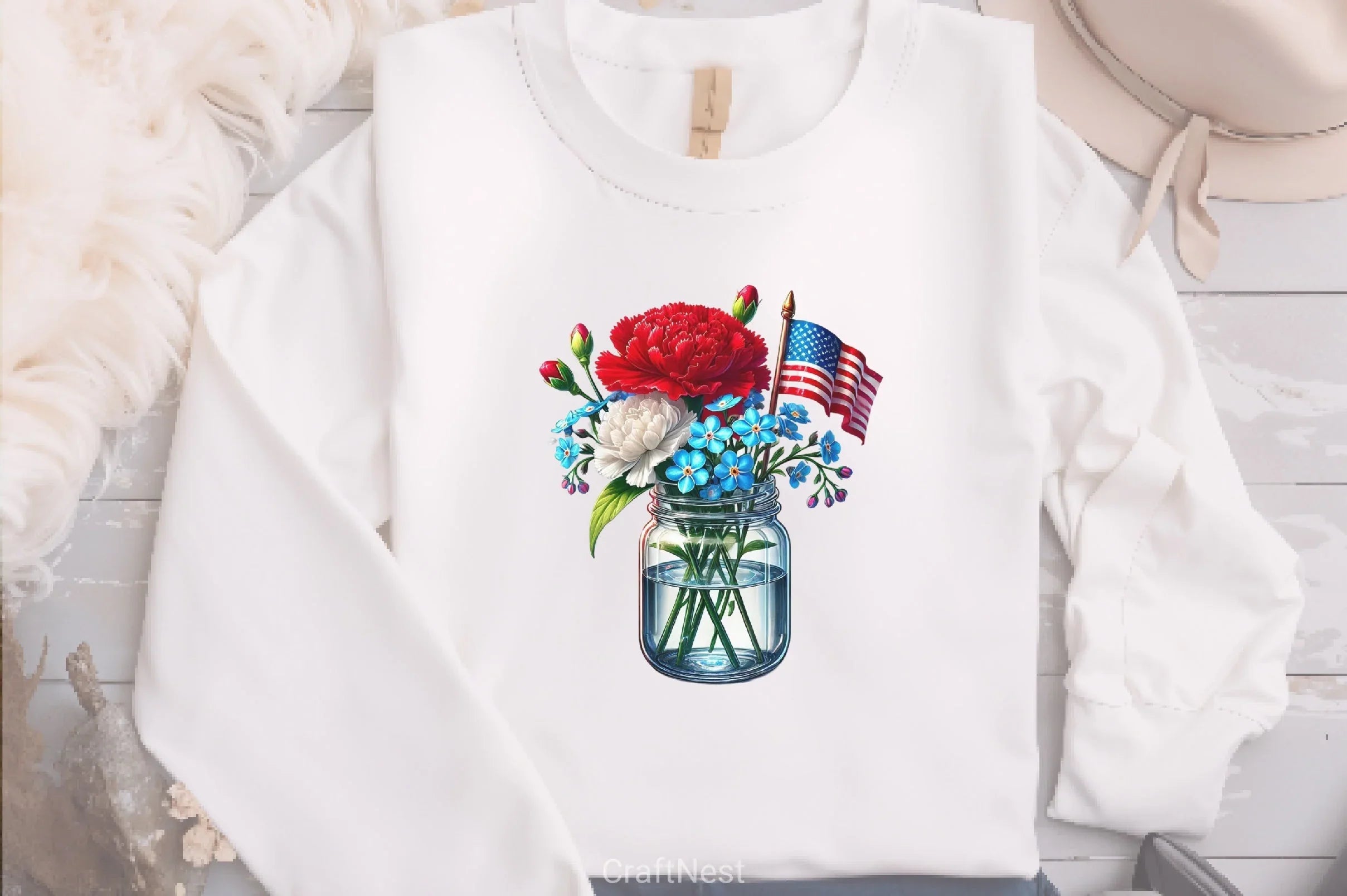 4th of July Flowers Clipart Bundle - CraftNest - Digital Crafting and Art