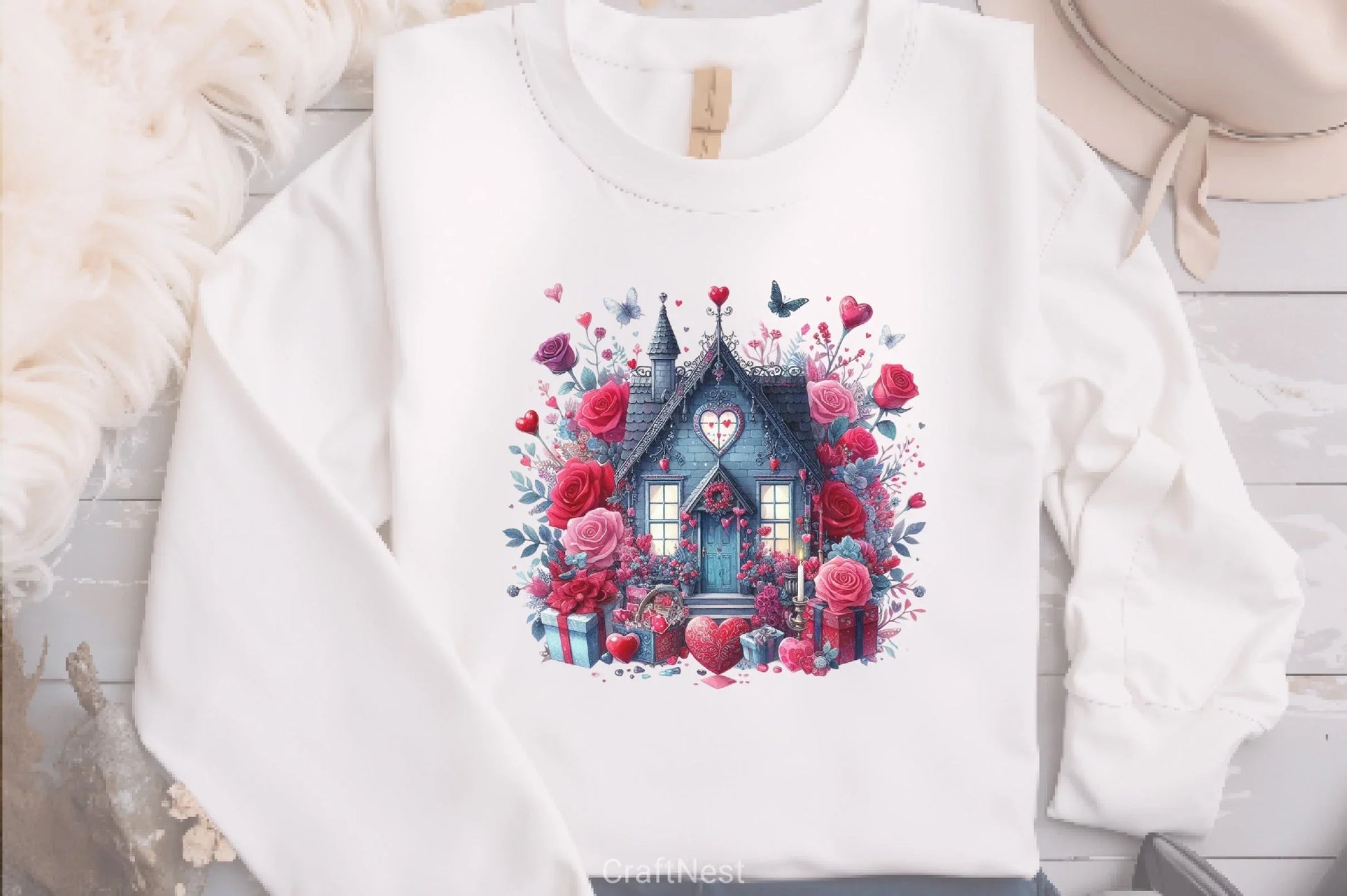 Valentine Gothic Houses Clipart Bundle - CraftNest - Digital Crafting and Art