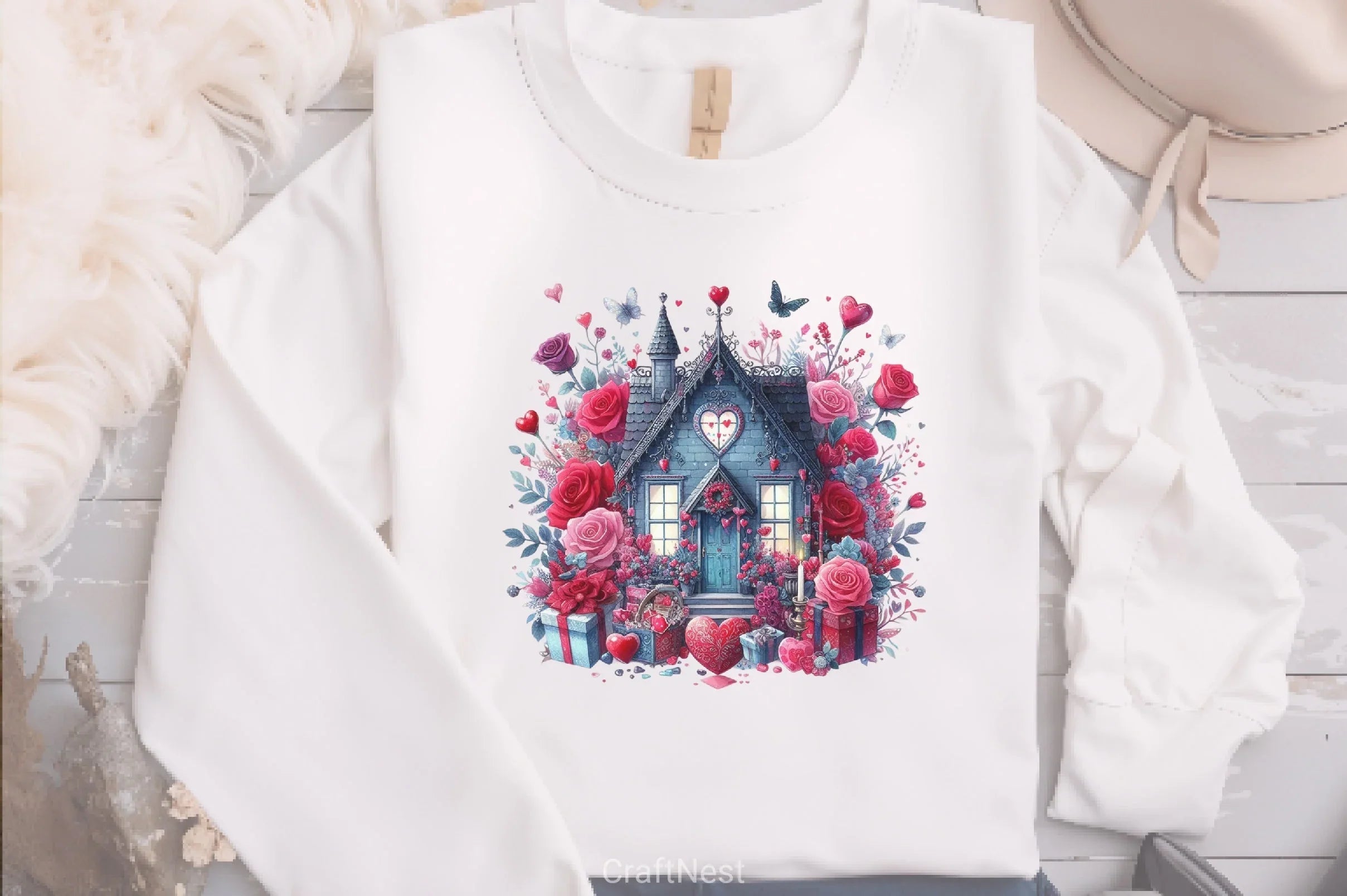 Valentine Gothic Houses Clipart Bundle - CraftNest - Digital Crafting and Art