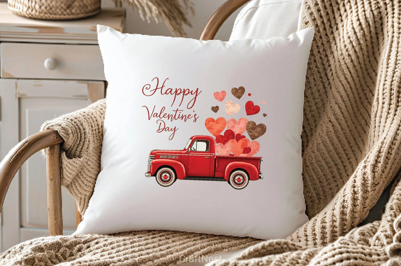 Valentine's Day Truck Hearts Clipart Bundle - CraftNest - Digital Crafting and Art