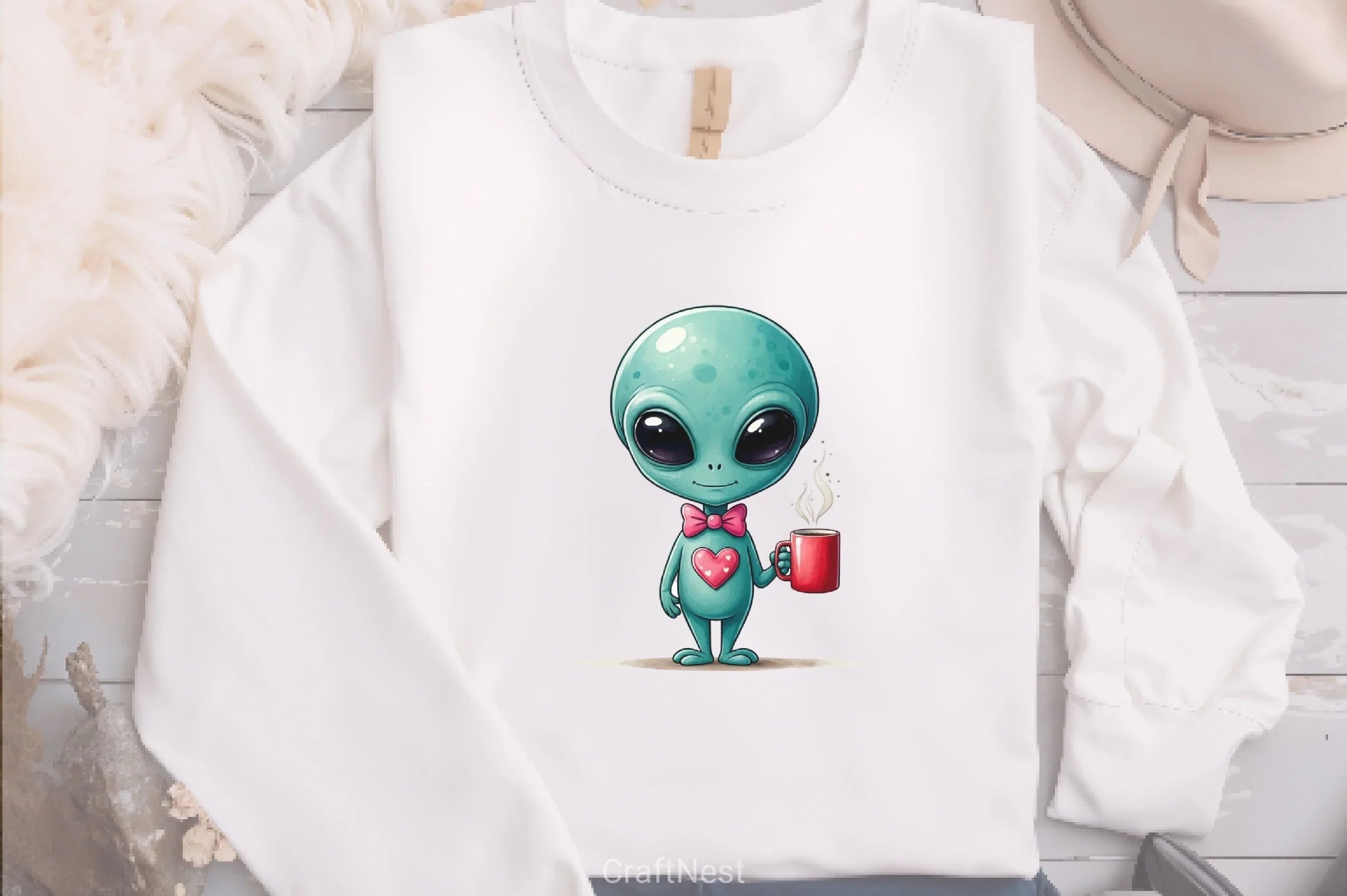 Valentine Aliens Clipart Bundle - CraftNest - Digital Crafting and Art