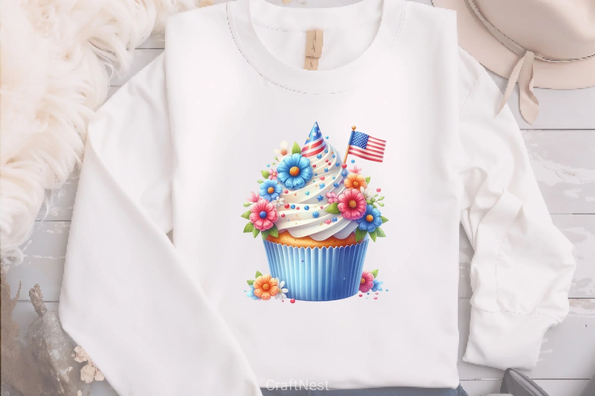 4th of July Cupcake Clipart Bundle - CraftNest - Digital Crafting and Art