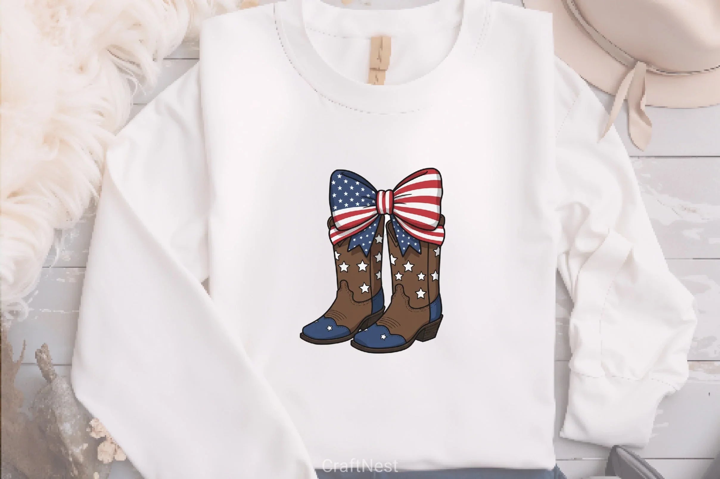 Coquette Cowgirl 4th July Clipart Bundle - CraftNest - Digital Crafting and Art