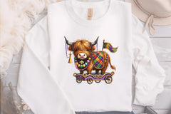 Mardi Gras Highland Cow Parade Clipart Bundle - CraftNest - Digital Crafting and Art