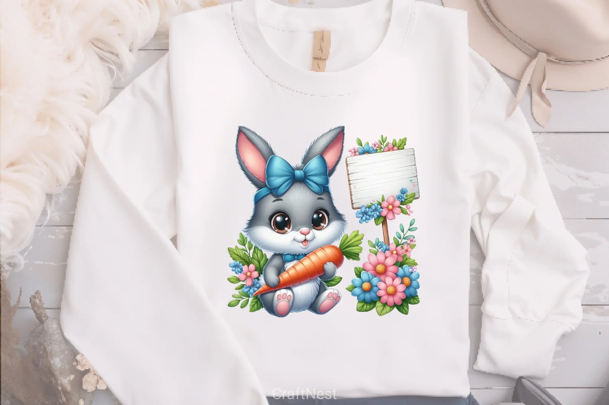 Easter Bunny Sign Clipart Bundle 7 - CraftNest - Digital Crafting and Art