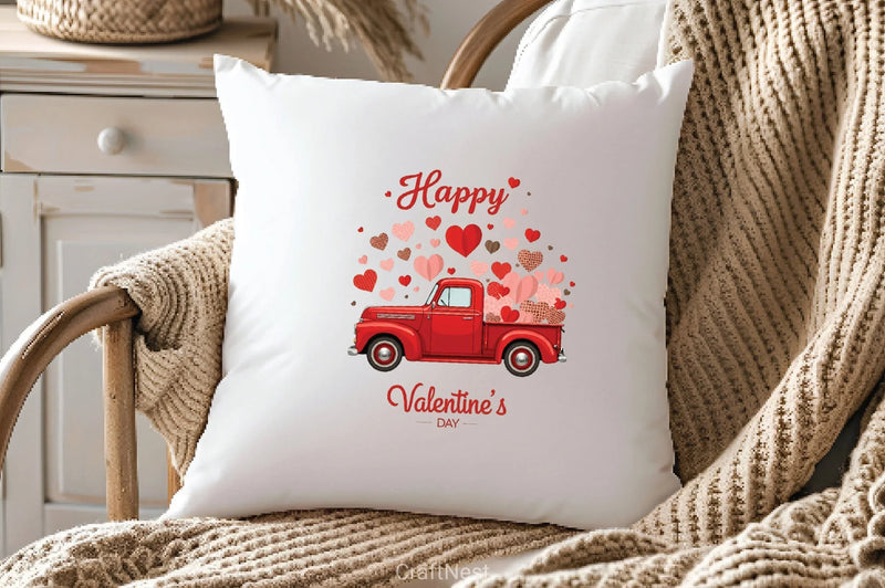 Valentine's Day Truck Hearts Clipart Bundle 5 - CraftNest - Digital Crafting and Art
